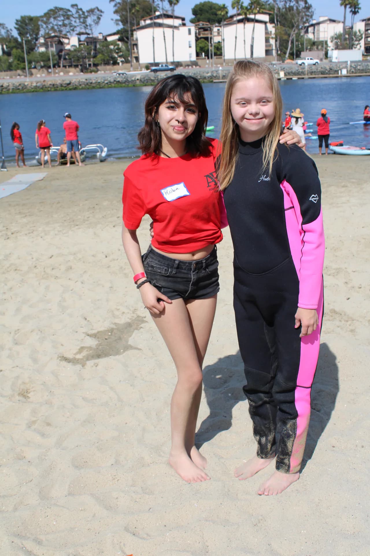 Two AFF volunteers together on the beach